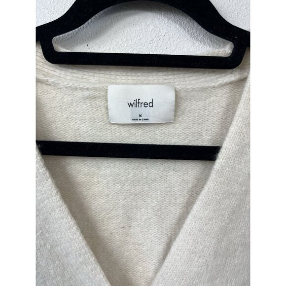 Wilfred Aritzia V Neck Cashmere Cardigan Sweater Button Up Size Medium - Picture 2 of 5